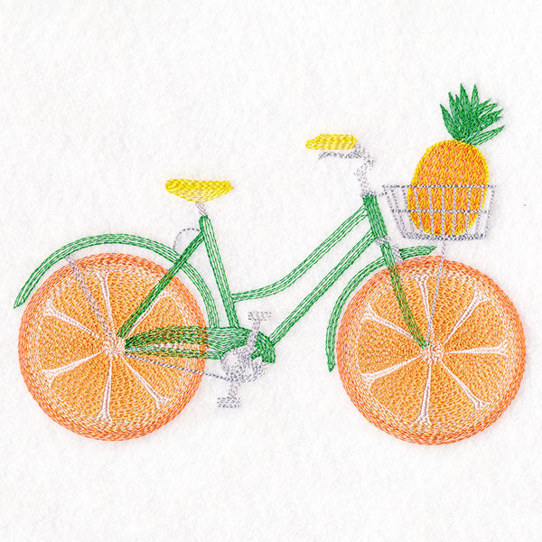 Fruit and Flowers Bicycle - Orange