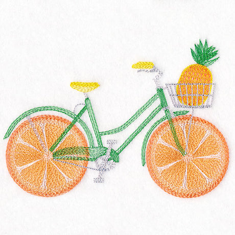 Fruit and Flowers Bicycle - Orange