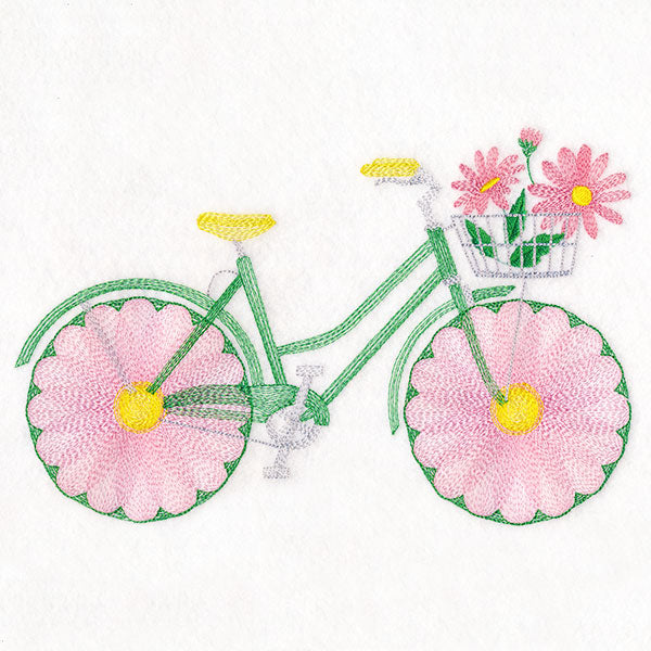 Fruit and Flowers Bicycle - Daisies