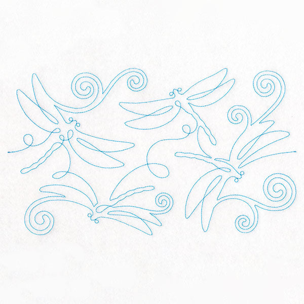 Summer Garden - Dragonflies (Edge-to-Edge Quilting)