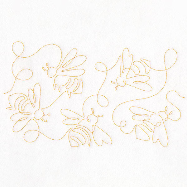 Summer Garden - Honeybees (Edge-to-Edge Quilting)