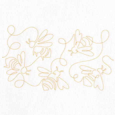 Summer Garden - Honeybees (Edge-to-Edge Quilting)