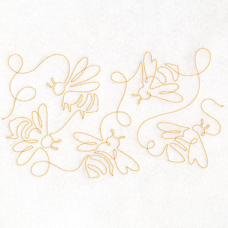 Summer Garden - Honeybees (Edge-to-Edge Quilting)