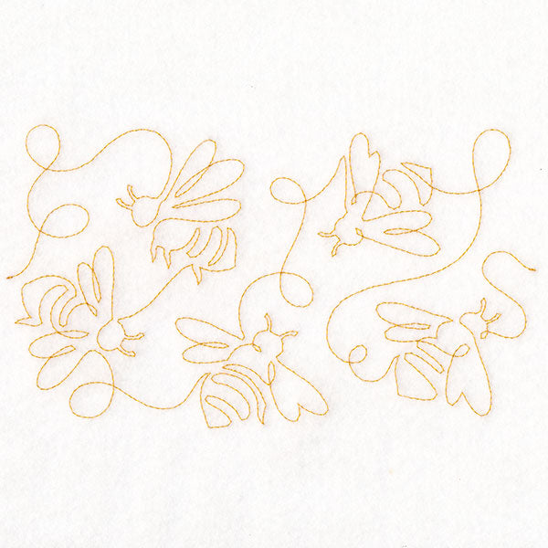 Summer Garden - Honeybees (Edge-to-Edge Quilting)
