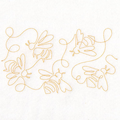 Summer Garden - Honeybees (Edge-to-Edge Quilting)