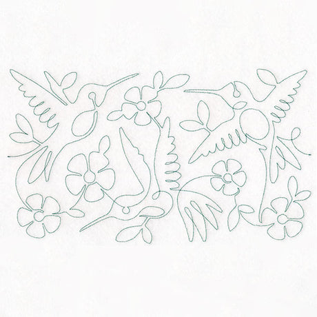 Summer Garden - Hummingbirds (Edge-to-Edge Quilting)