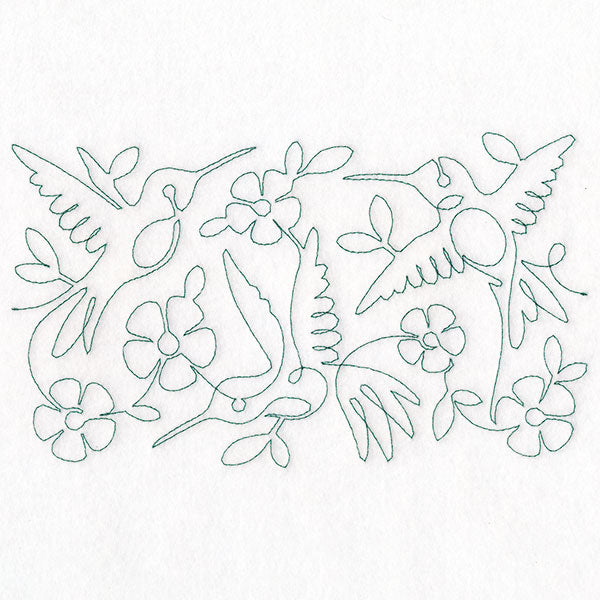 Summer Garden - Hummingbirds (Edge-to-Edge Quilting)