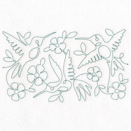 Summer Garden - Hummingbirds (Edge-to-Edge Quilting)