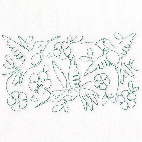 Summer Garden - Hummingbirds (Edge-to-Edge Quilting)