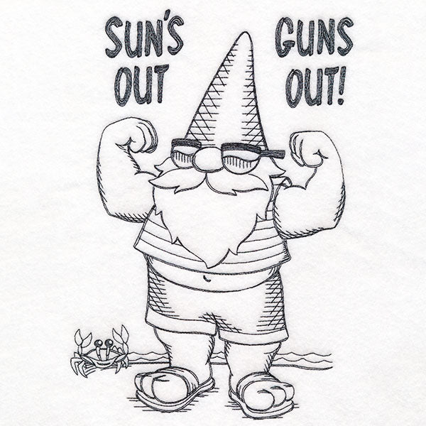 Sun's Out Guns Out Gnome