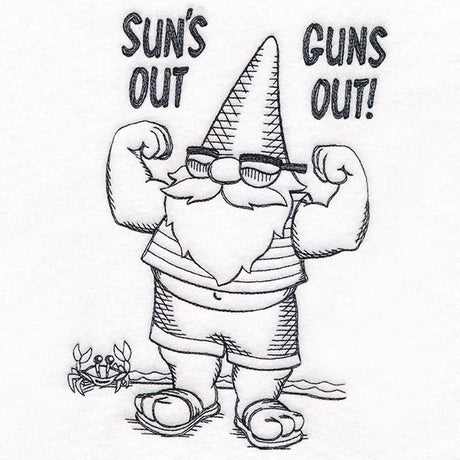 Sun's Out Guns Out Gnome