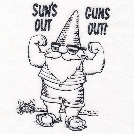 Sun's Out Guns Out Gnome