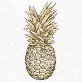 Glorious and Golden Pineapple Etching