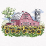 Sunflower Barn Scene