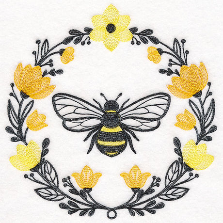 Summer Buzz Bee Wreath