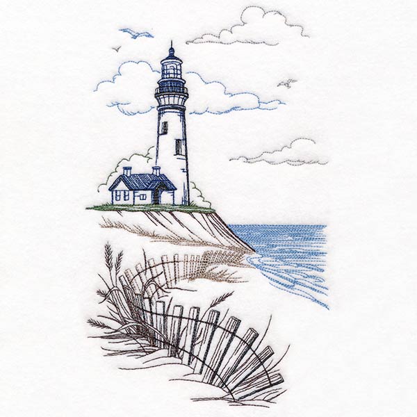 Idyllic Lighthouse Etching