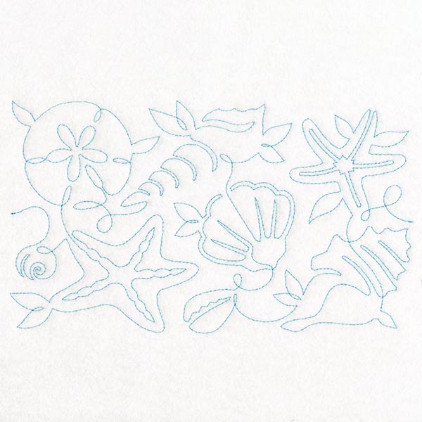 Beachside Seashells and Treasures (Edge-to-Edge Quilting)