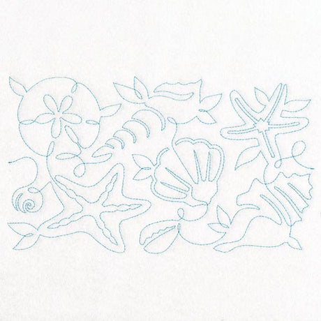 Beachside Seashells and Treasures (Edge-to-Edge Quilting)