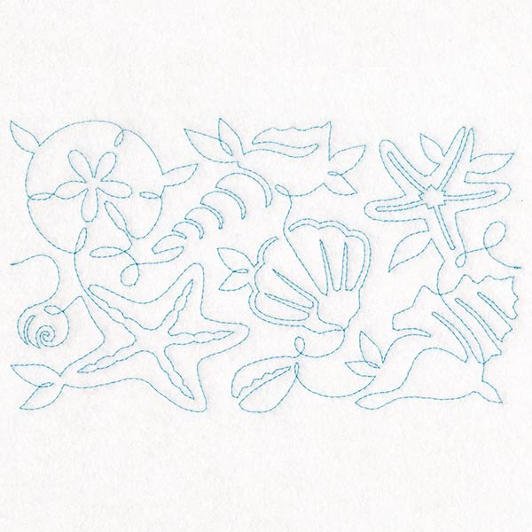 Beachside Seashells and Treasures (Edge-to-Edge Quilting)