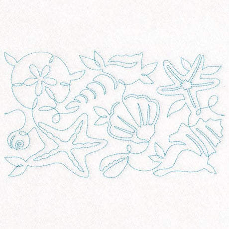 Beachside Seashells and Treasures (Edge-to-Edge Quilting)