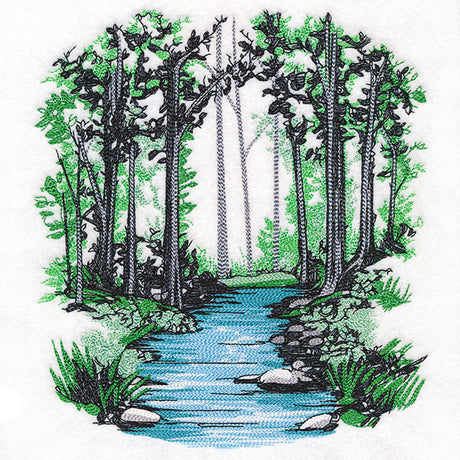 Through the Woods Creek Scene