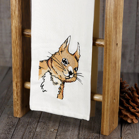 Peeking Red Squirrel