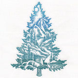 Wild Forest Tree Silhouette Scene