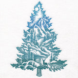 Wild Forest Tree Silhouette Scene