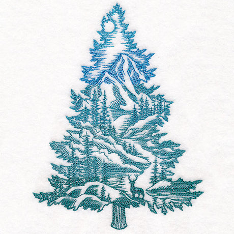 Wild Forest Tree Silhouette Scene