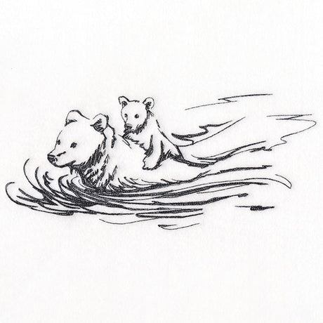 Wild Wonders Swimming Bear and Cub