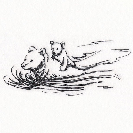 Wild Wonders Swimming Bear and Cub