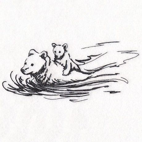 Wild Wonders Swimming Bear and Cub