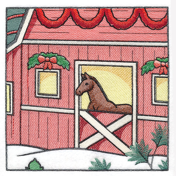 Christmas on the Farm Scene - Block 4