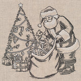 Santa Bringing Gifts Etching