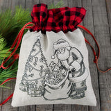 Santa Bringing Gifts Etching