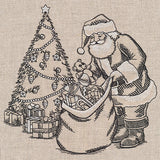 Santa Bringing Gifts Etching