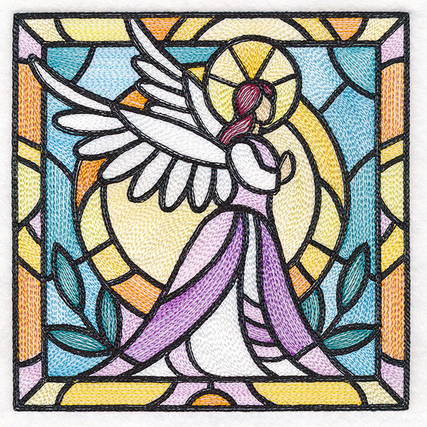 Stained Glass Christmas - Angel – Embroidery Library