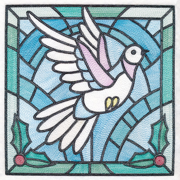 Stained Glass Christmas - Dove