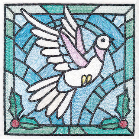 Stained Glass Christmas - Dove