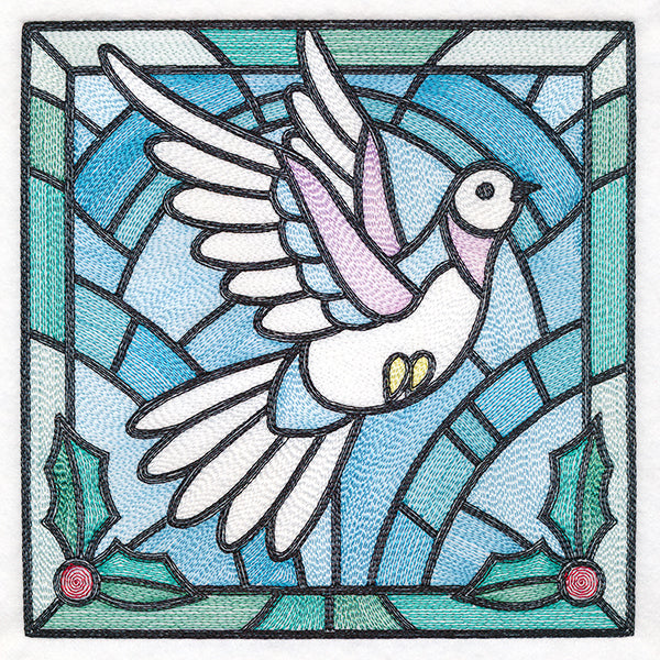 Stained Glass Christmas - Dove