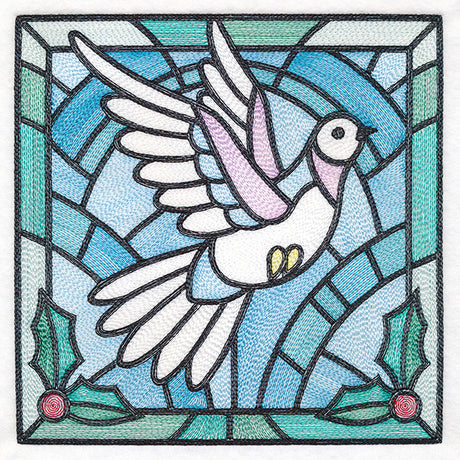 Stained Glass Christmas - Dove