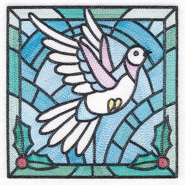 Stained Glass Christmas - Dove