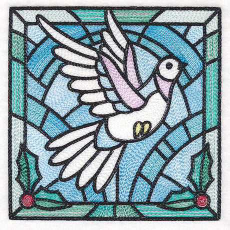 Stained Glass Christmas - Dove