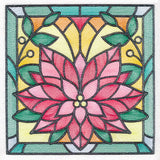 Stained Glass Christmas -  Poinsettia