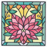 Stained Glass Christmas -  Poinsettia