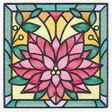 Stained Glass Christmas -  Poinsettia