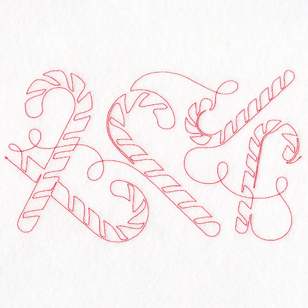 Christmas Magic - Candy Canes (Edge-to-Edge Quilting)
