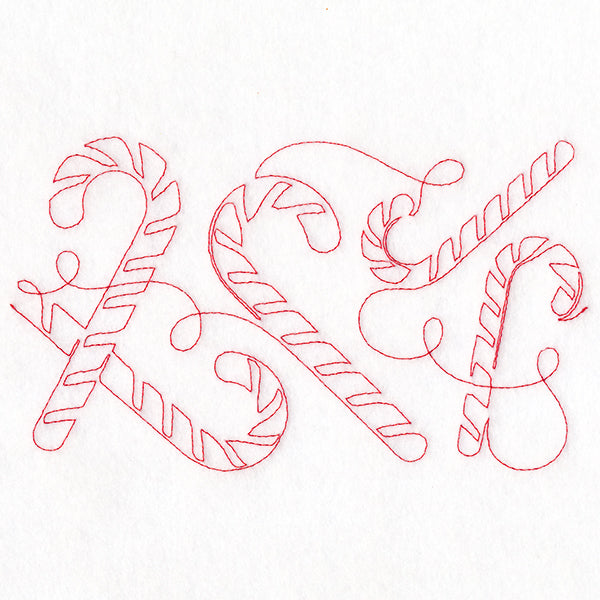 Christmas Magic - Candy Canes (Edge-to-Edge Quilting)