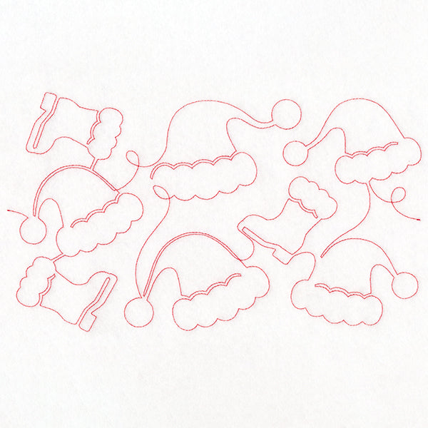 Christmas Magic - Santa Hats (Edge-to-Edge Quilting)