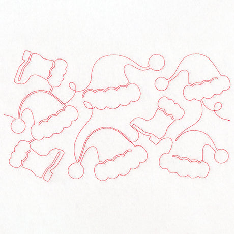 Christmas Magic - Santa Hats (Edge-to-Edge Quilting)